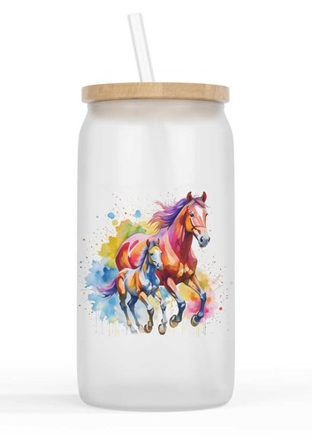 Glasbecher mit bambusdeckel - mit,