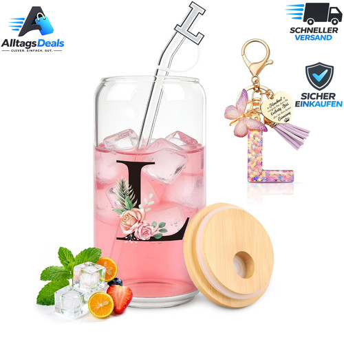 Glasbecher mit deckel - glasbecher, &