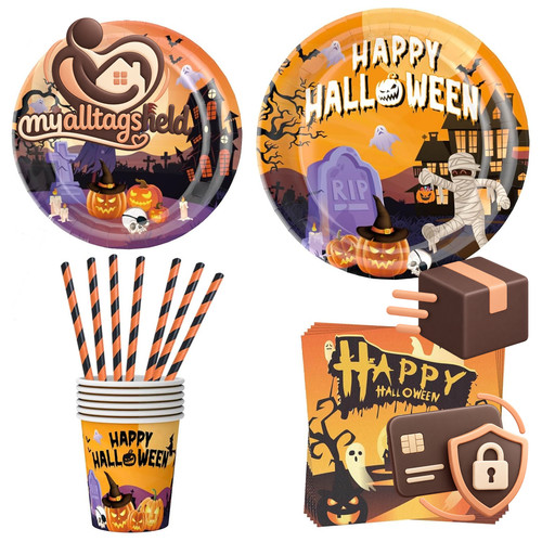 Halloween geschirr teiliges - geschirr, 50-teiliges