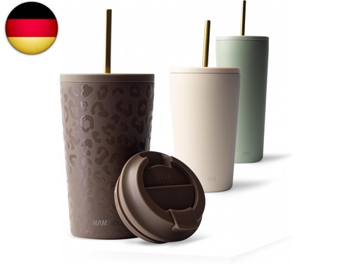 Thermobecher mit strohhalm 470 - strohhalm,