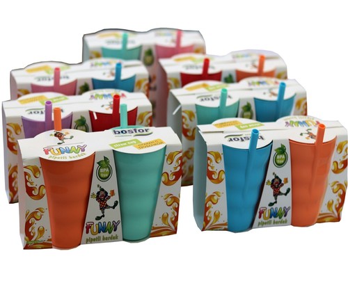Lustige bunte trinkbecher mit - trinkbecher,